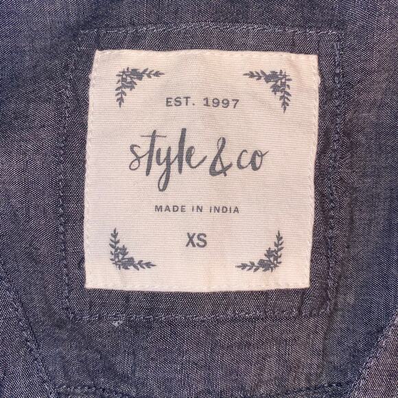 Style & CO Embroidered Eyelet Boho Floral Blouse - Picture 5 of 8